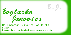 boglarka janovics business card